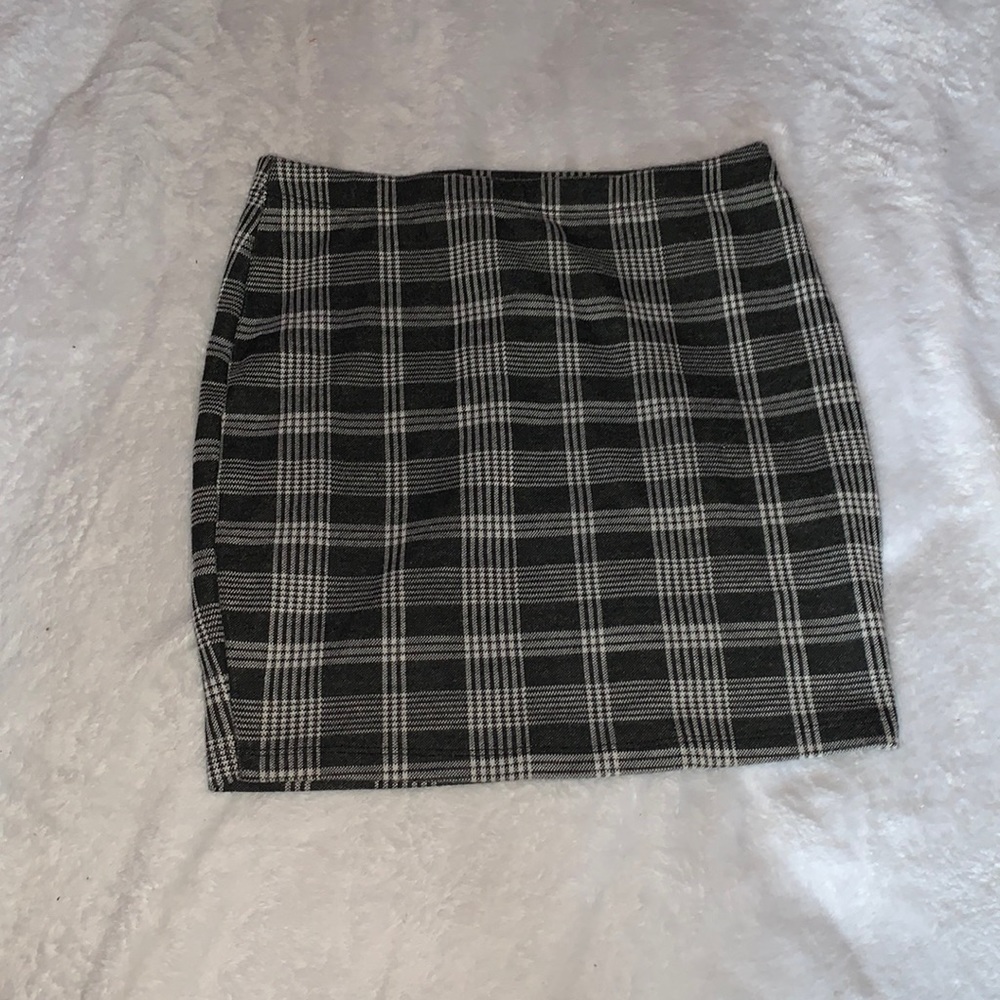 Black and white miniskirt